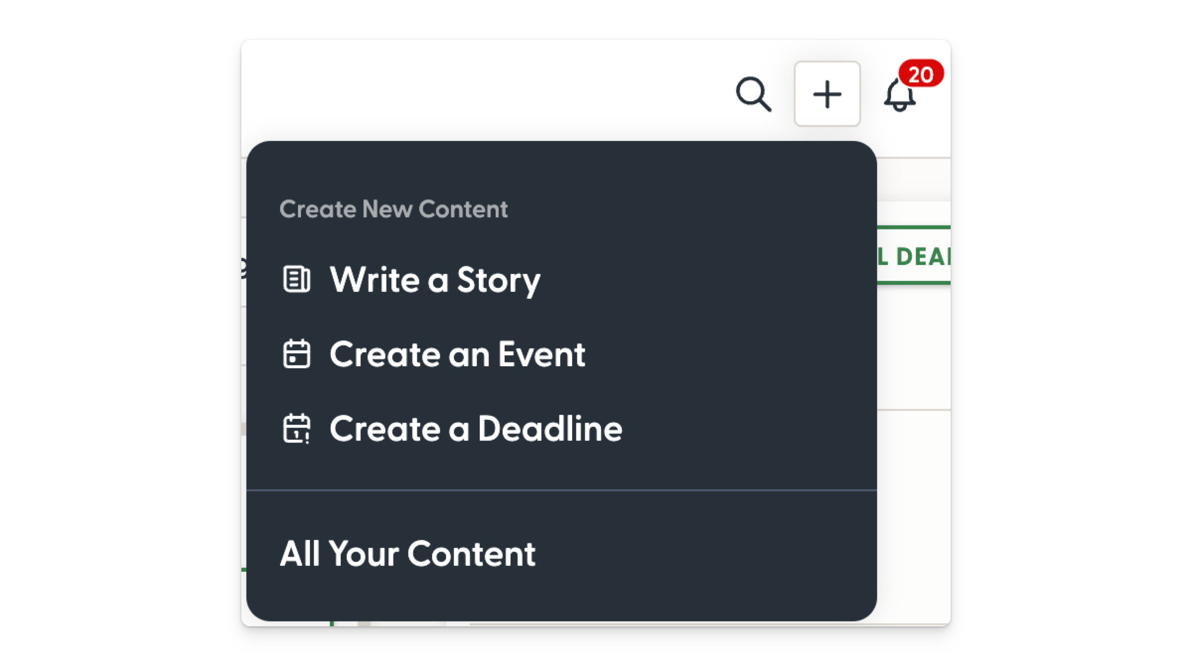 Content Menu